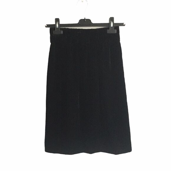 J. CREW Velvet Knee Length Midi Pencil Skirt Black XXS - Picture 6 of 11
